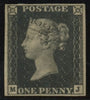 GREAT BRITAIN 1840 1d Black Pl7, SG 2 PL7