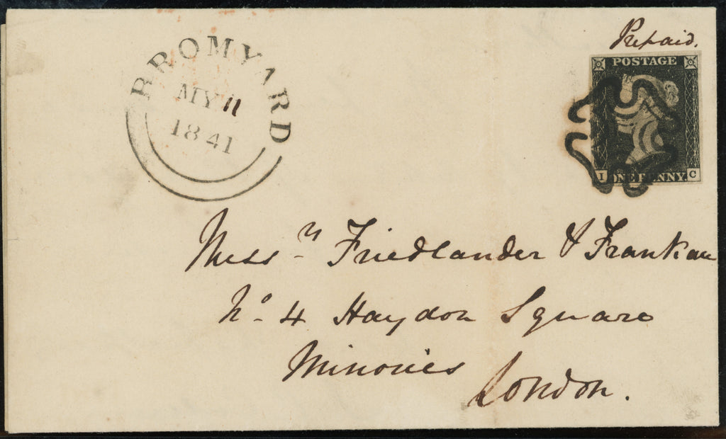 GREAT BRITAIN 1840 Id Black PI2, SG2