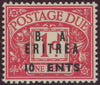 BOIC ERITREA Postage Due 1950 'BA-ERITREA’' 10c on 1d carmine, SG ED7a