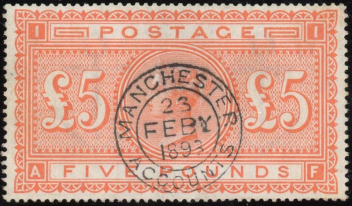GREAT BRITAIN 1882 £5 Orange, SG137