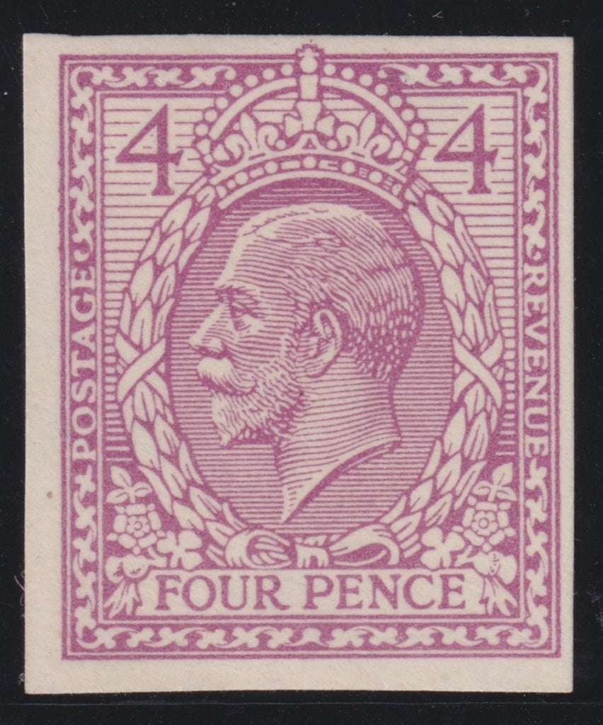 GREAT BRITAIN 1912 4d Trial of Eve's Wreath Design (228mm) SG378var