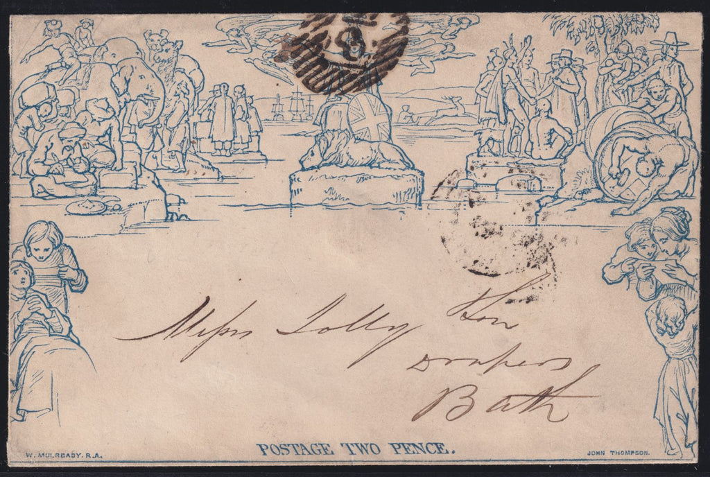 GREAT BRITAIN 1840 2d Mulready envelope (Stereo a202), SGME4