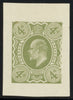 Great Britain 1911 4d sage green colour trial in proposed Georgian colour, SG239var