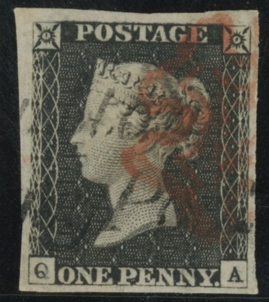 GREAT BRITAIN 1840 1840 1d Black PL2, SG2
