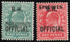 GREAT BRITAIN, 1902, SGO91/2s
