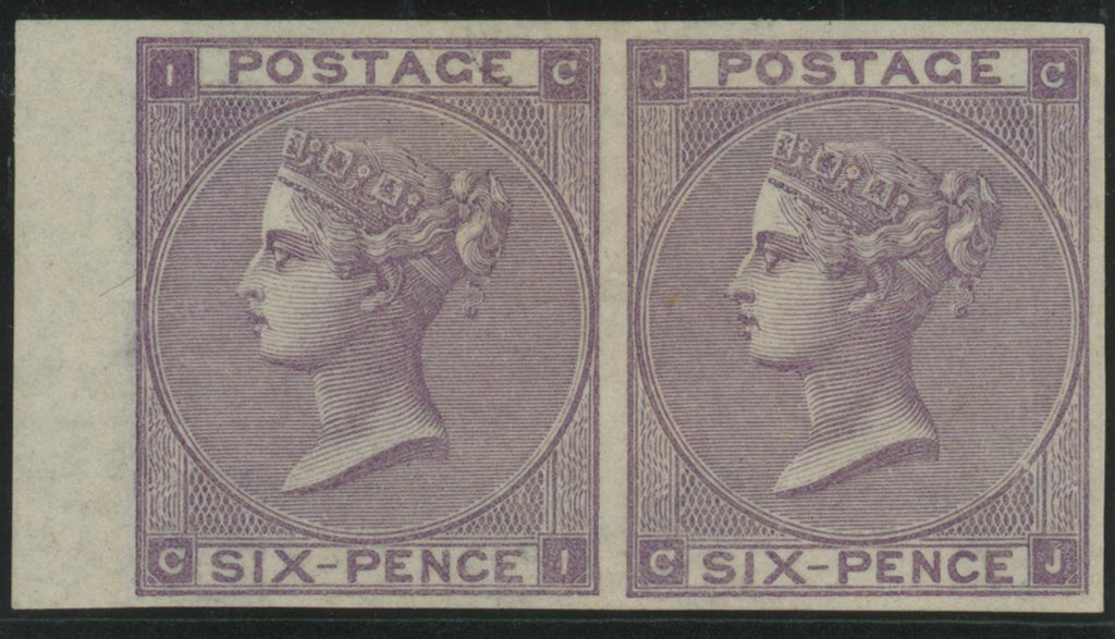 GREAT BRITAIN 1864 6d Lilac Pl4 (Wmk Inverted), SG85a