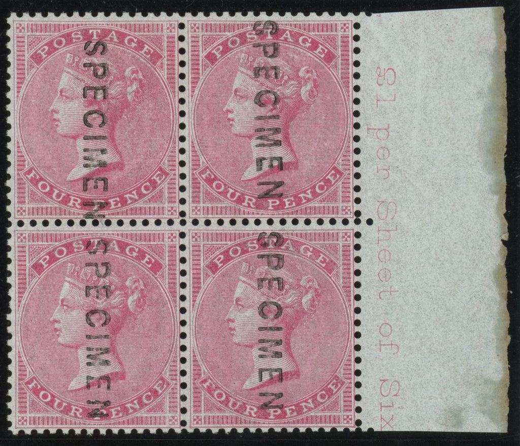 GREAT BRITAIN 1856 4d Carmine, SG63s