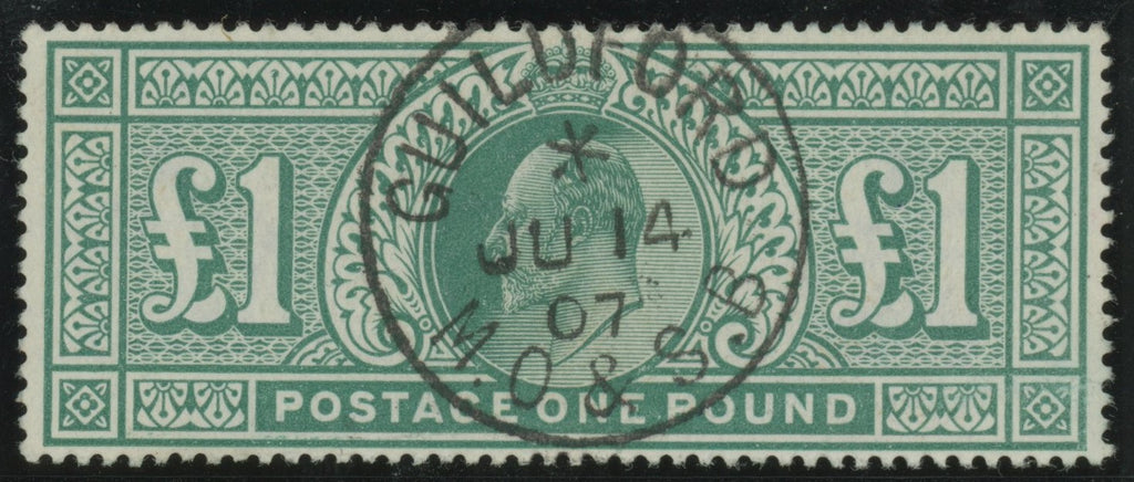 GREAT BRITAIN 1902 £1 Dull blue green, SG266