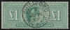 GREAT BRITAIN 1902 £1 Dull blue green, SG266