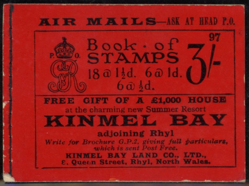 GREAT BRITAIN 1924 3s Booklet (Edition 97), SGBB24var