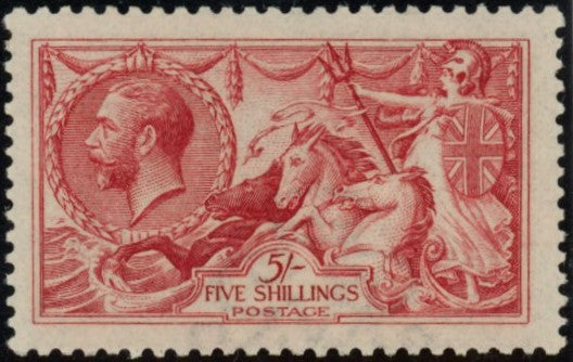 GREAT BRITAIN 1915 5s Bright Carmine, SG409