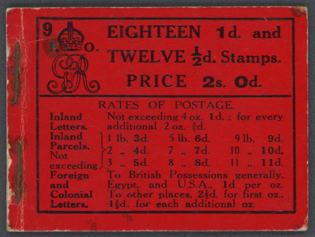 GREAT BRITAIN 1913 2s Booklet (Edition 9), SGBB5var