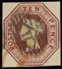 GREAT BRITAIN 1850 10d Deep Red Brown Die WW2, SG57var