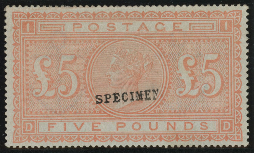 GREAT BRITAIN 1882 £5 Orange (Blued paper), SG133s