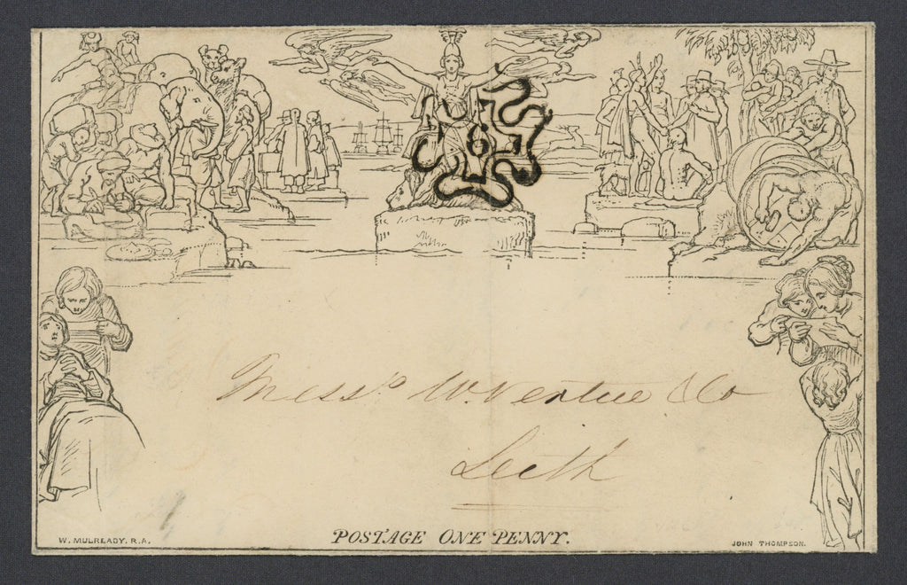 GREAT BRITAIN 1840 1d Mulready lettersheet Forme 3 Stereo A35, SG ME1