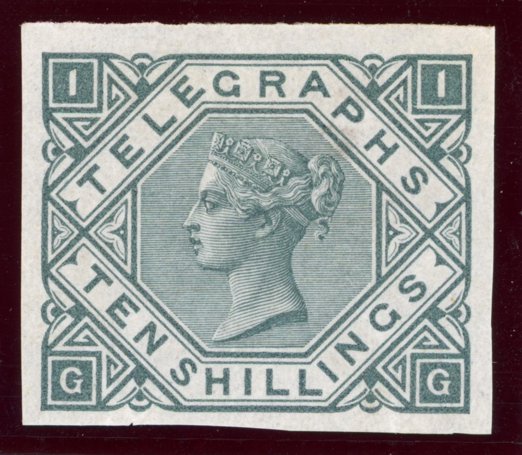 GREAT BRITAIN 1877 10s Grey-green "Telegraph", SG T16var