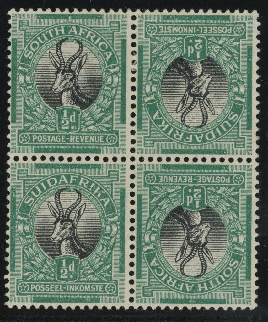 SOUTH AFRICA 1926-27 1/2d black and green, SG30ea