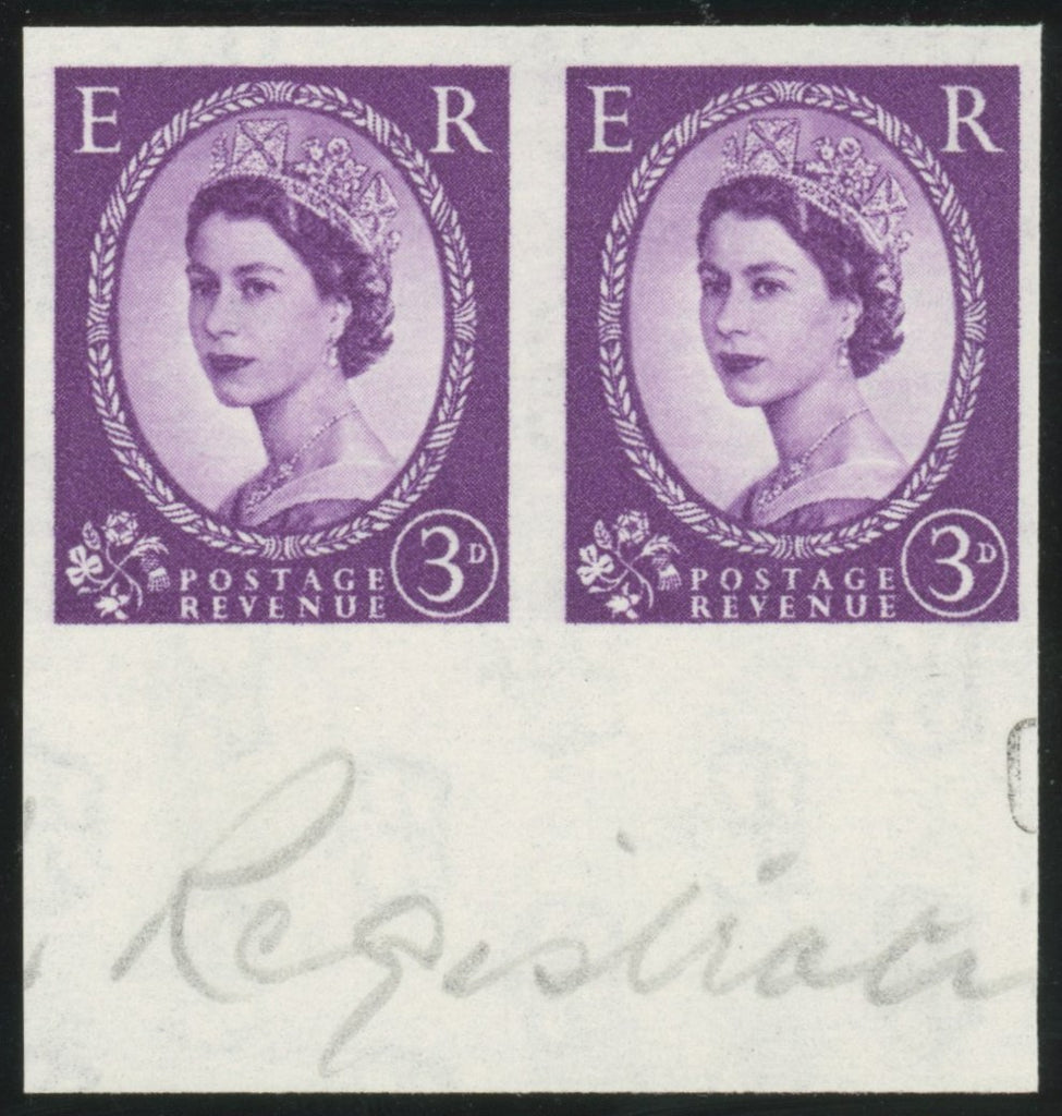 Great Britain 1958 3d deep lilac imprimatur, SG575avar