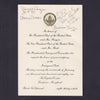 Ronald Reagan and George Bush signed Presidential Gala invitation