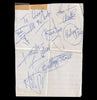 A set of Rolling Stones autographs signed in Jersey in August 1964.