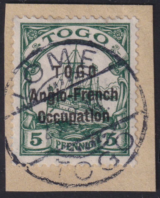Togo 1914 5pf green Anglo French Occupation, SGH15