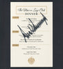 Donald Trump signed menu
