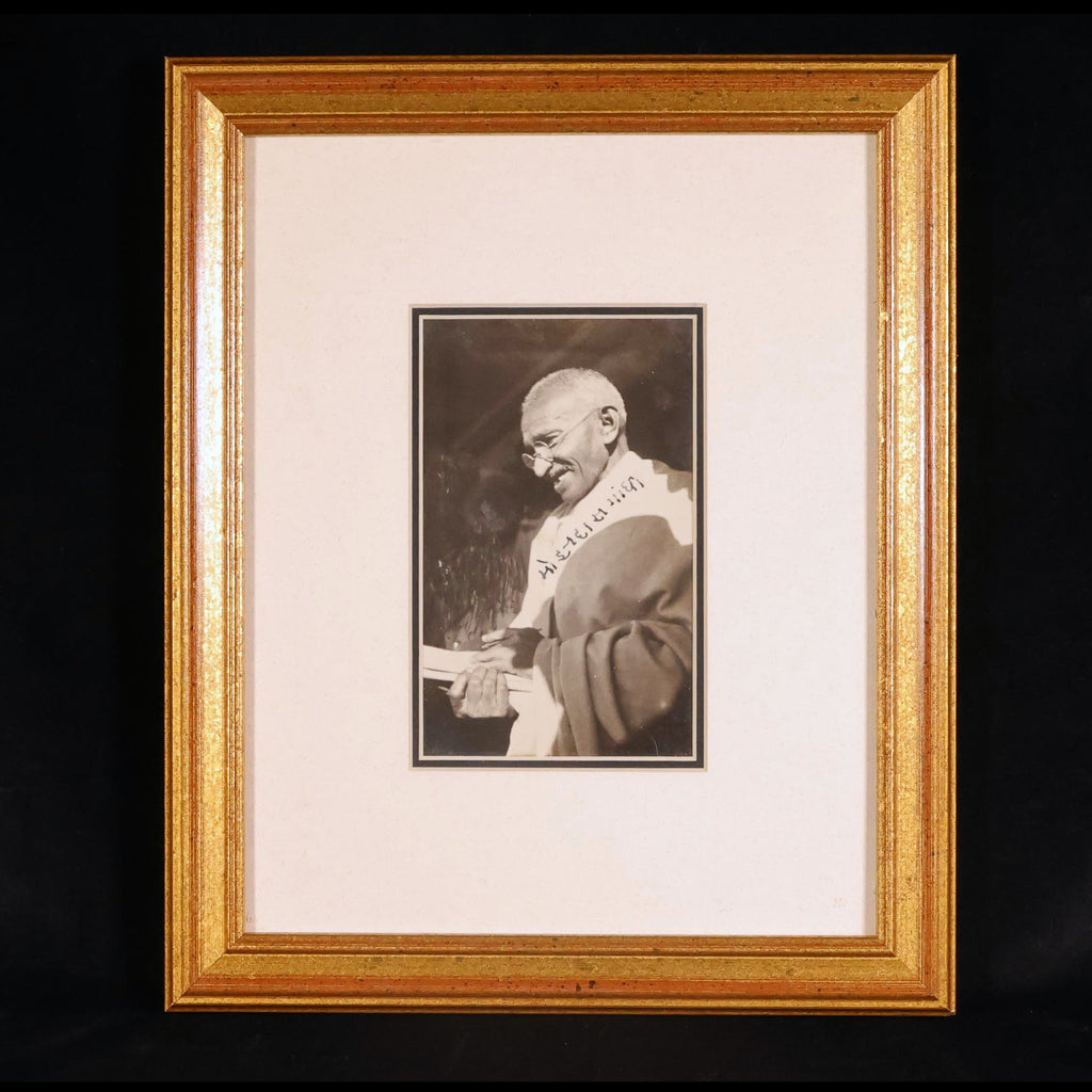 Mahatma Gandhi signed photograph