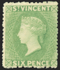 ST VINCENT 1875-78 6d pale green, SG23