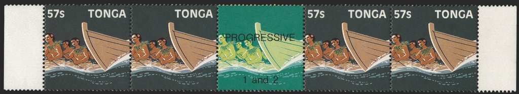 TONGA 1987 57s canoe race error, SG969/a