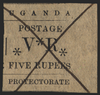 UGANDA 1896 typeset 5r black, SG61
