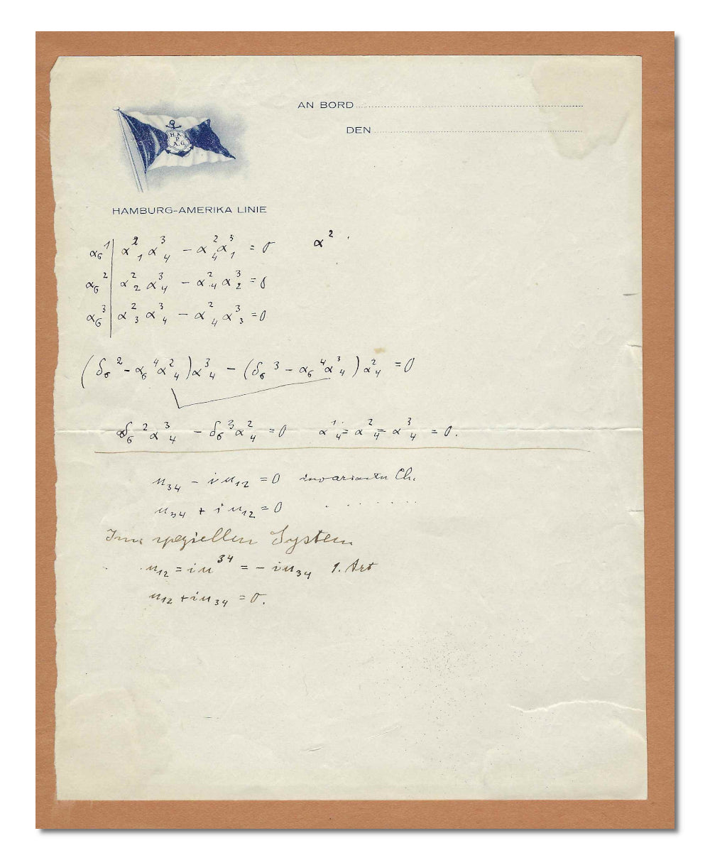 Einstein Cursive Albert Einstein handwritten ‘General Relativity’ mathematical manuscri