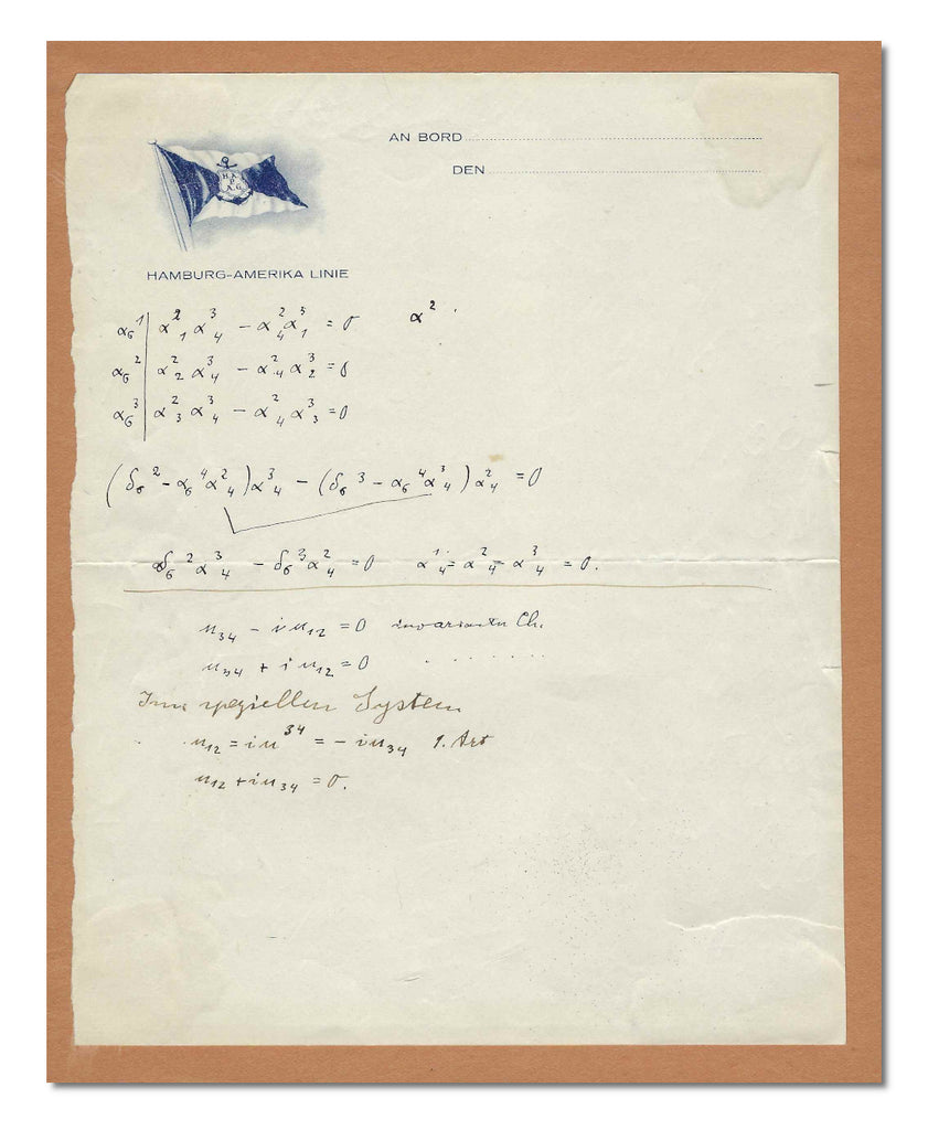 Albert Einstein handwritten ‘General Relativity’ mathematical manuscript