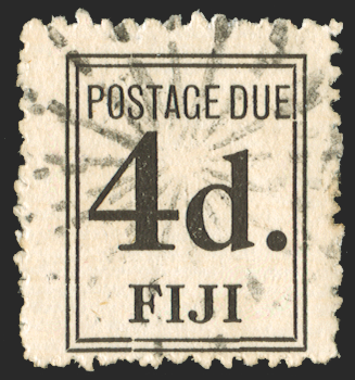FIJI 1917 4d black Postage Due, SGD5