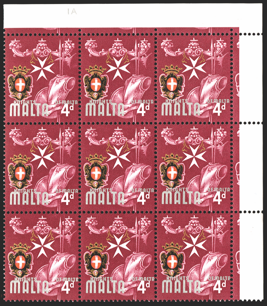 MALTA 1965-70 4d 'Knights of Malta' variety, SG336var