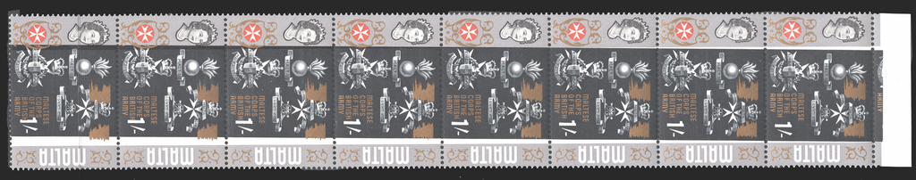 MALTA 1965-70 1s 'Maltese Corps' variety, SG340var