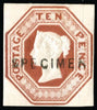 Great Britain 1848 10d brown (Die 4.W.W) SG57var