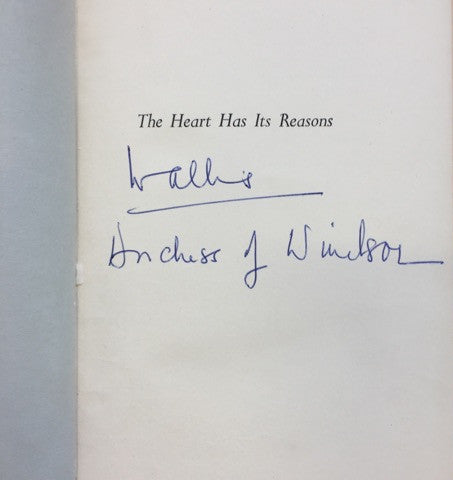 Wallis Simpson signed autobiography