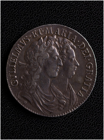 William and Mary silver half crown (1689)