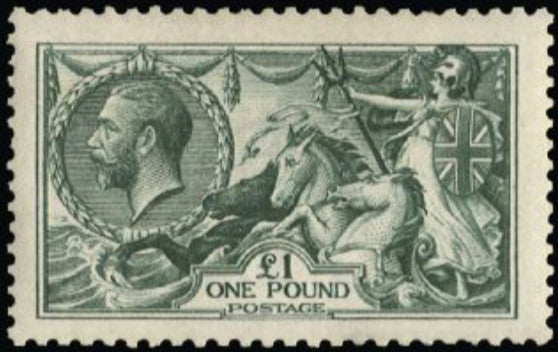 Great Britain 1913 King George V £1 green, SG403
