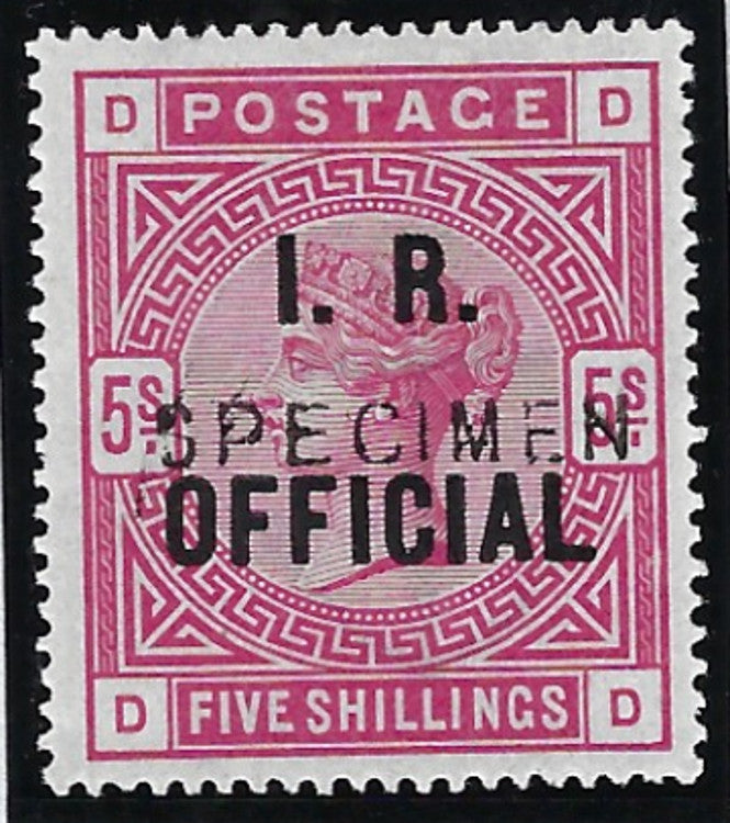 Great Britain 1890 5s rose (I.R. Official) SGO9s