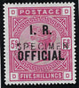 Great Britain 1890 5s rose (I.R. Official) SGO9s