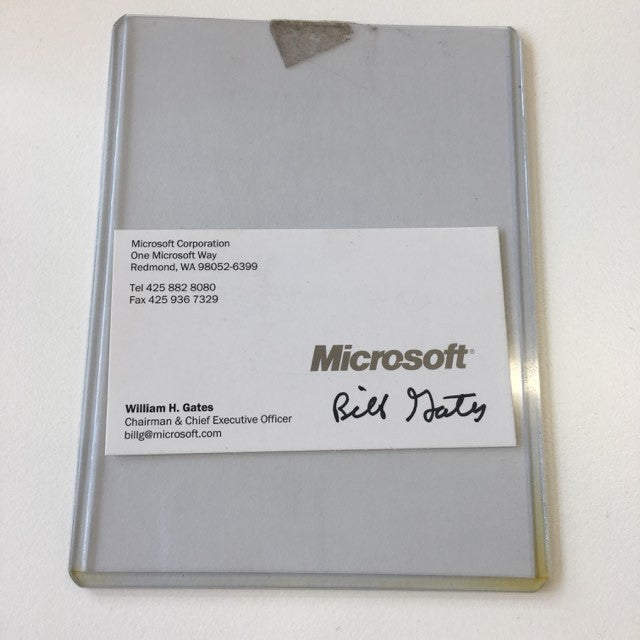 Bill Gates signed business card