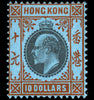 Hong Kong 1903 $10 slate and orange/blue, SG76