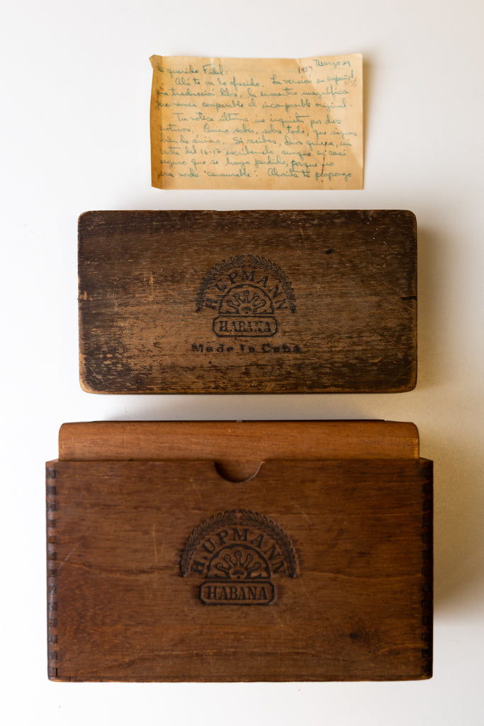 Fidel Castro’s secret message cigar box with hidden doors, used by Castro to organise the Cuban revolution while in prison. Unknown until now.