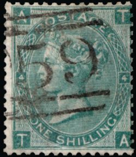 Great Britain 1865 1s green. SG101a