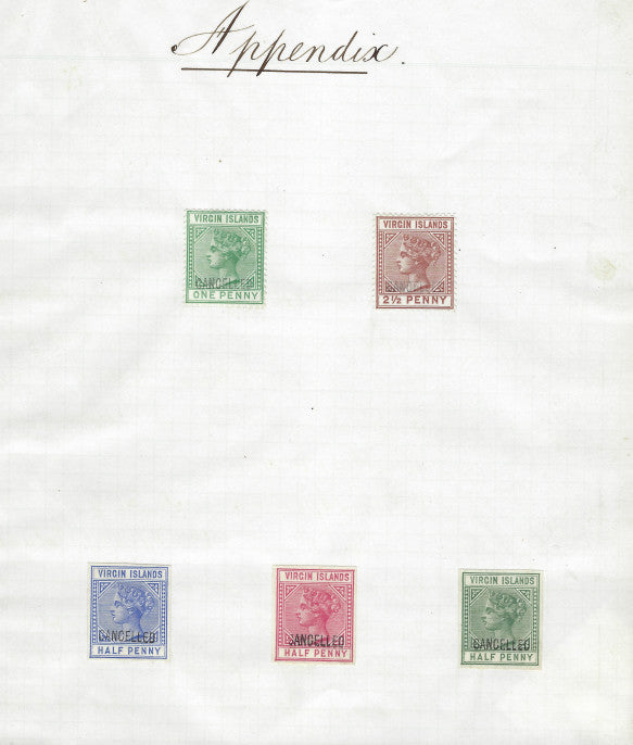Virgin Islands 1883 (28 Feb) colour scheme proofs