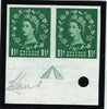 Great Britain 1959 1½d green "Wildings" Watermark St. Edmonds Crown Sideways) Imprimaturs