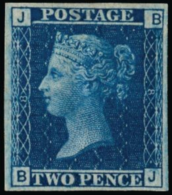 Great Britain 1858 2d blue plate 8. SG45var.