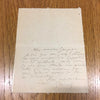 Pierre Auguste Renoir handwritten note