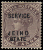 Indian Convention State Jind OFFICIAL 1886-1902 1a brown-purple, error 'JEIND', SGO13